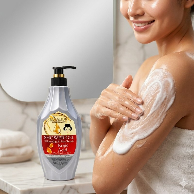 GEL DE DUCHA ACLARANTE Y REPARADOR CON ACIDO KOJICO ROUSHUN 1380ML