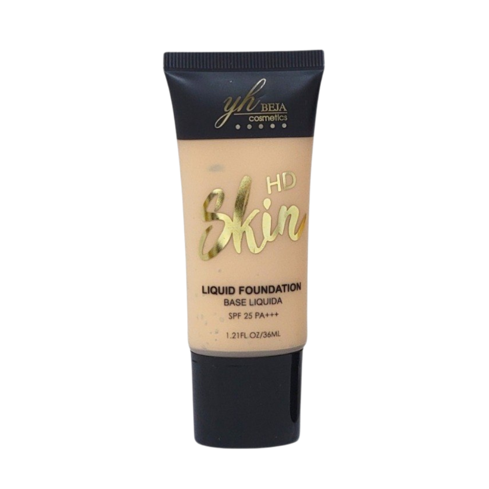 BASE DE MAQUILLAJE LIQUIDA EFECTO HD 4 TONOS YH BEJA COSMETICS 36ML