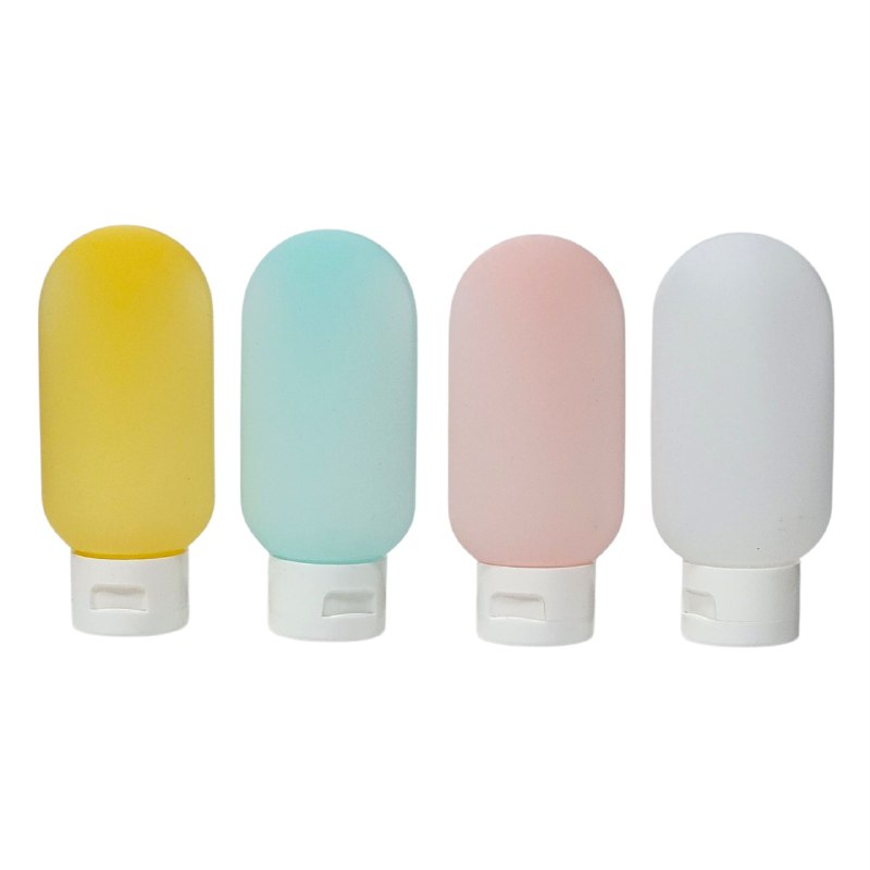 RECIPIENTES BOTECITOS COMPACTOS Y PORTATILES PARA CREMA Y COSMETICOS EN SET DE 4 PIEZAS PEISHIMAN