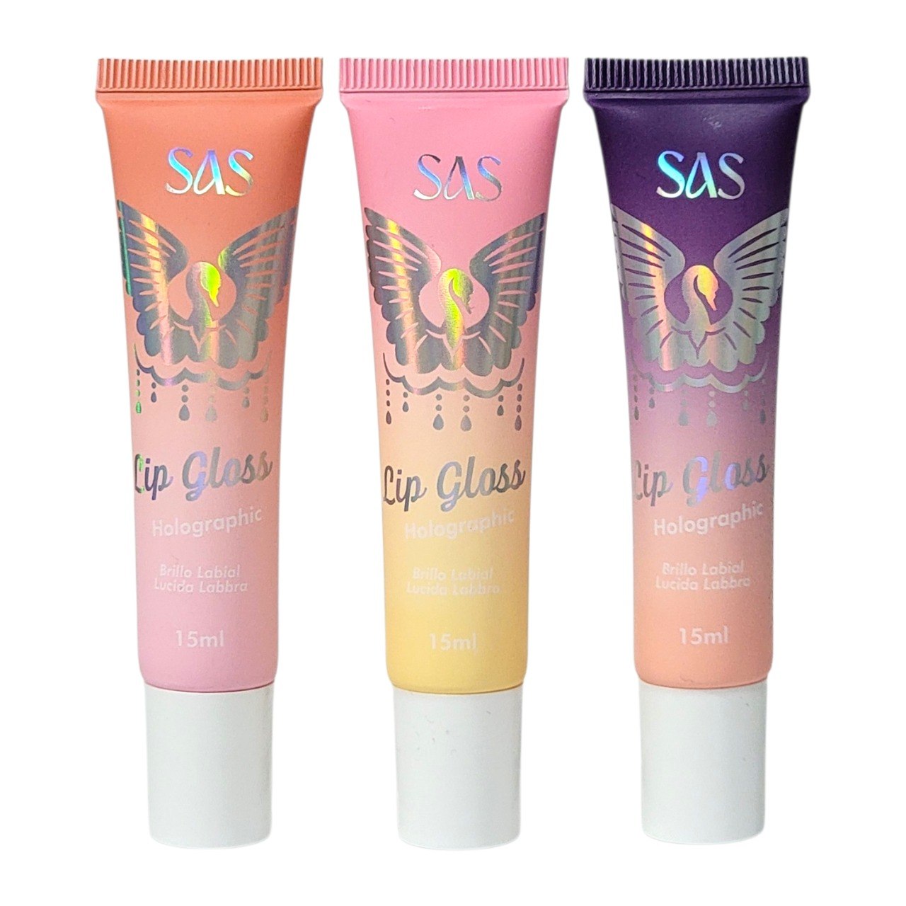 BRILLO LABIAL CON ACABADO HOLOGRAFICO SAS 15ML
