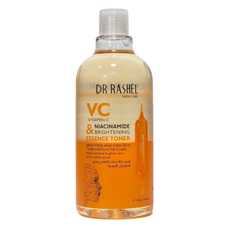 TONICO FACIAL ILUMINADOR CON ESENCIA DE VITAMINA C Y NIACINAMIDA DR RASHEL 500ML