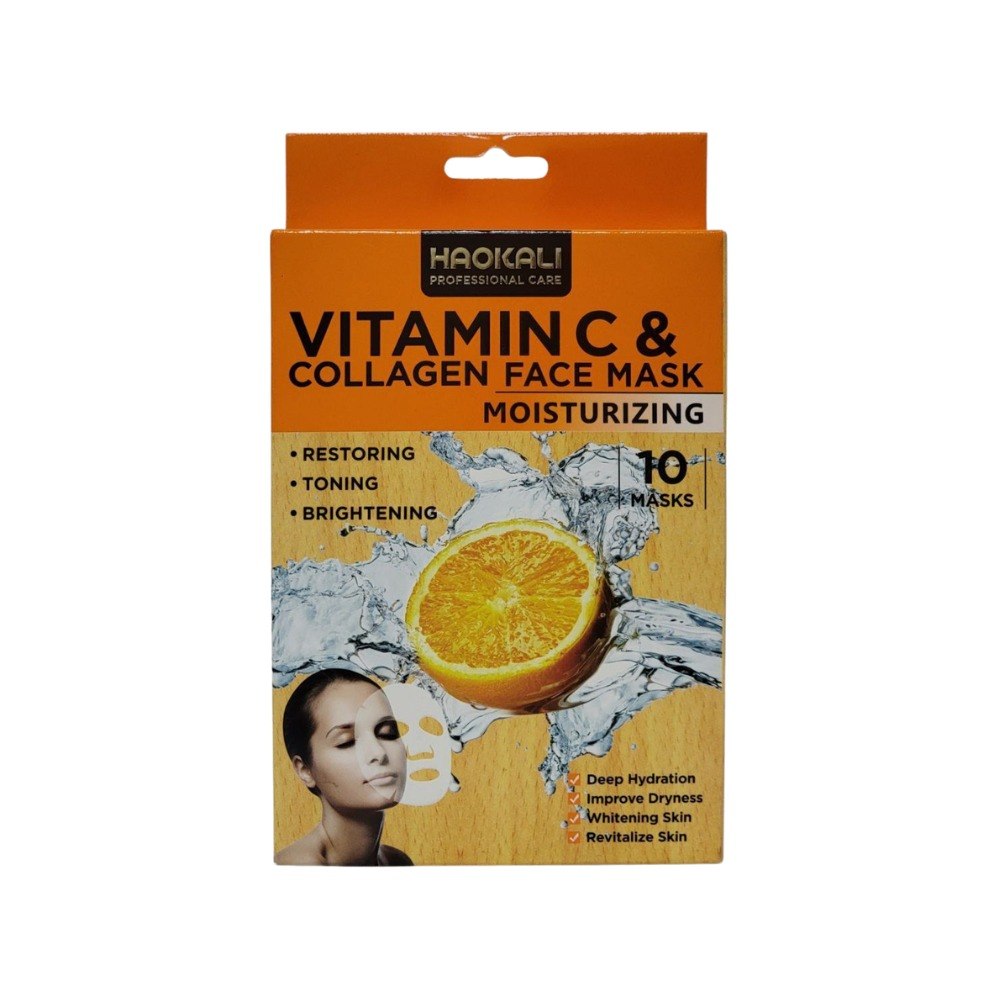 MASCARILLA FACIAL HIDRATANTE CON VITAMINA C Y COLAGENO HAOKALI 30ML