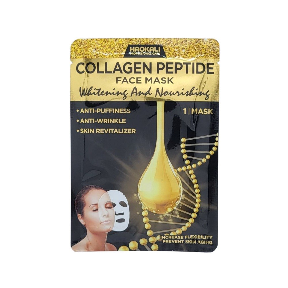 MASCARILLA FACIAL BLANQUEADORA DE PEPTIDOS DE COLAGENO HAOKALI 30ML