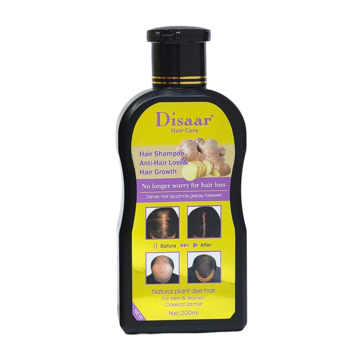 SHAMPOO FORTALECEDOR ANTICAIDA CON ESENCIA DE JENJIBRE DISAAR 200ML