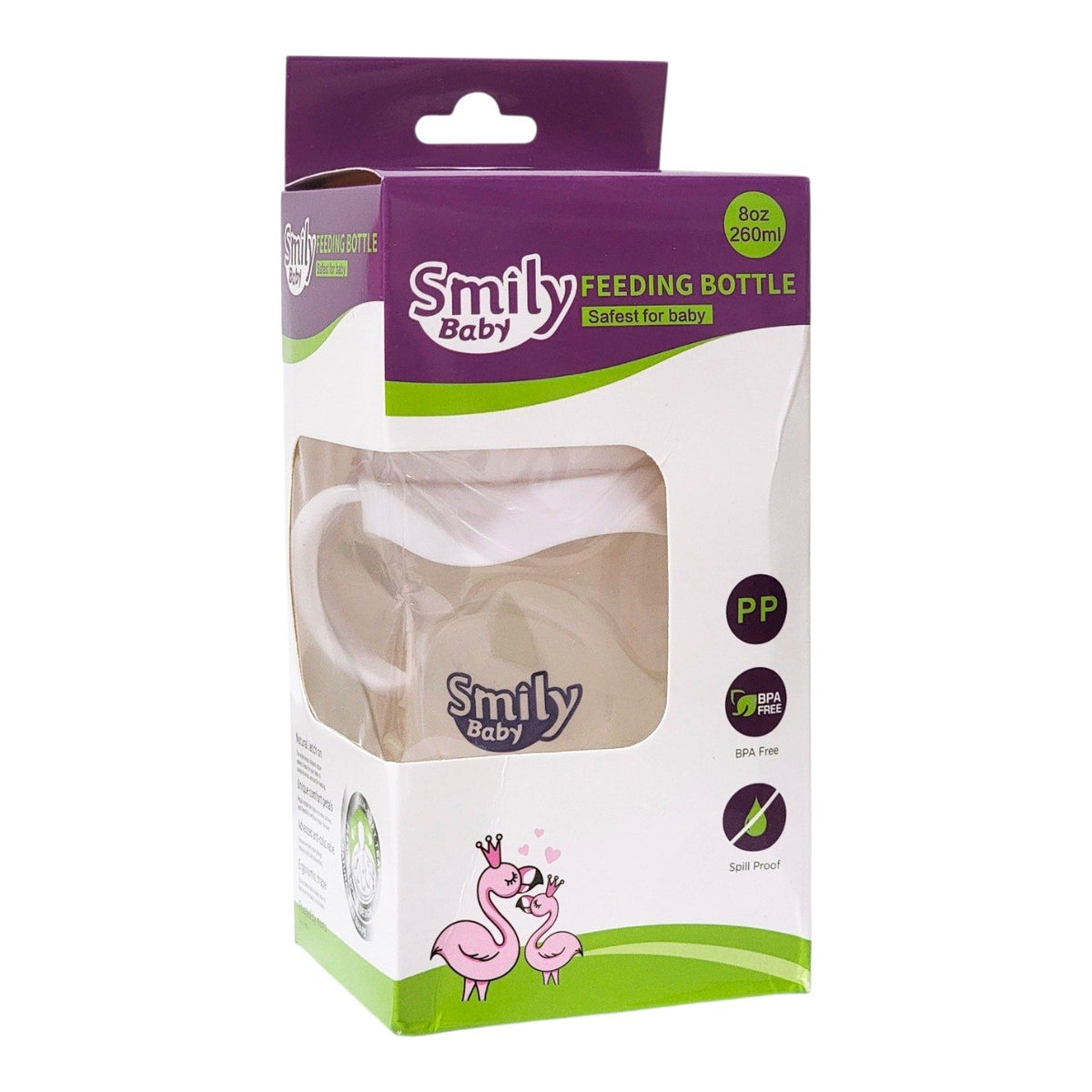 BIBERON DE ENTRENAMIENTO PARA BEBES SMILY BABY 260ML