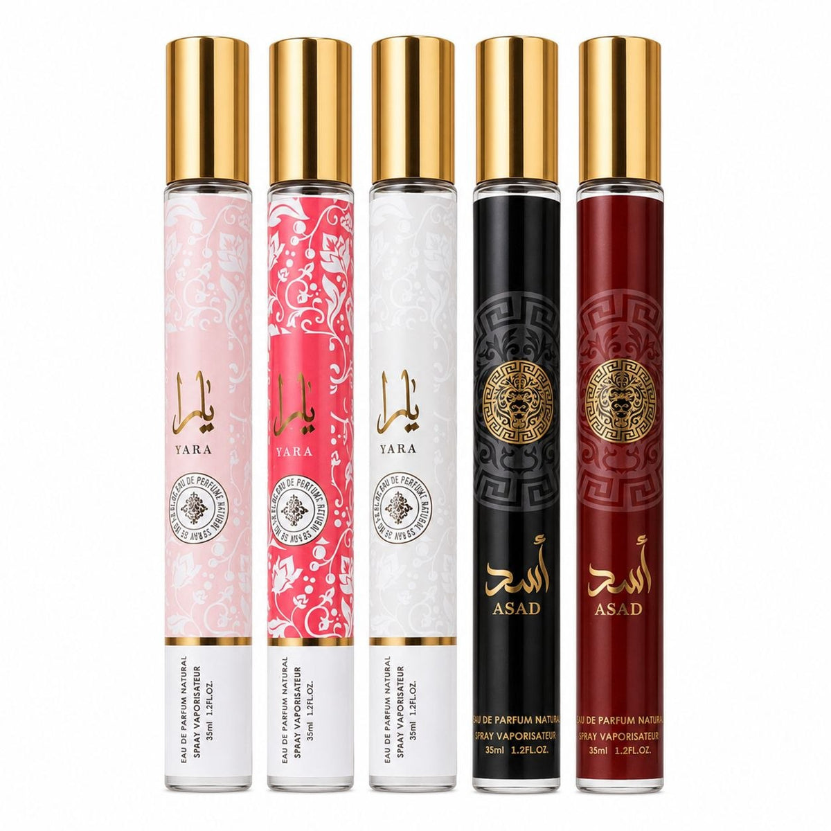 SET PERFUME EN TUBO PARA DAMA MYSTICAL EDP (M) 35ML X 5PCS (INSPIRADO EN LATTAFA YARA)