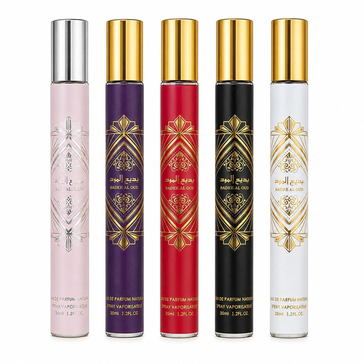 SET PERFUME EN TUBO MYSTICAL BADE'E AL OUD EDP (M) 35ML X 5PCS (AROMA SIMILAR A LATTAFA BADE'E AL OUD)