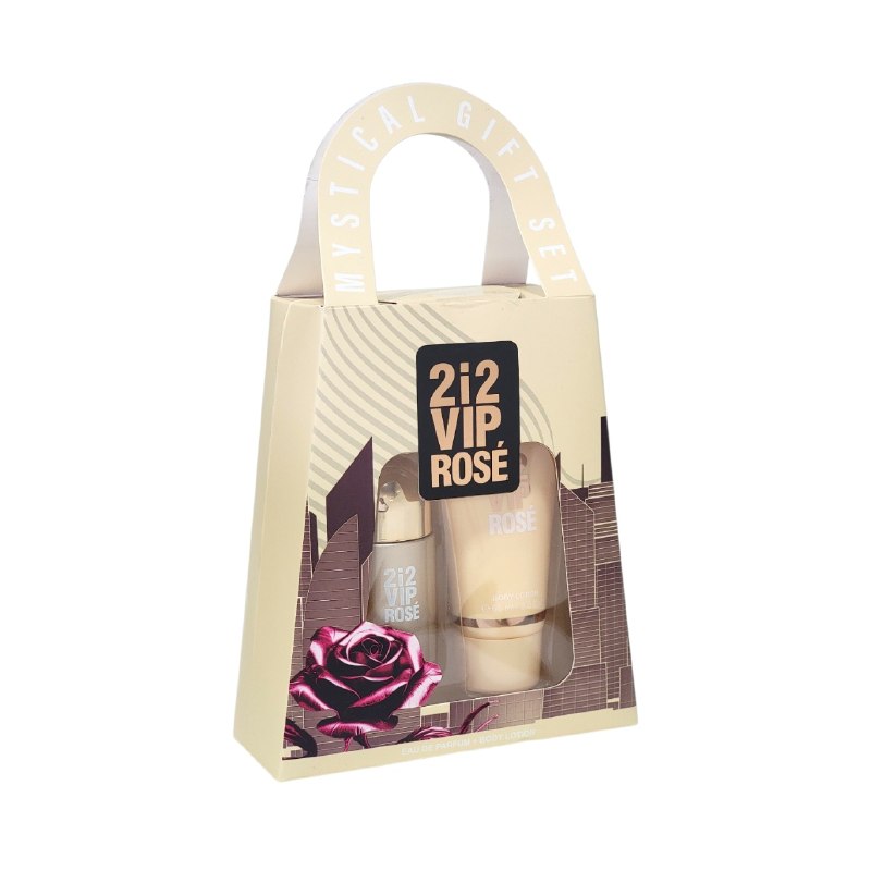 SET MYSTICAL 2i2 VIP ROSE EDP 30ML CREMA CORPORAL 60ML (M) (AROMA SIMILAR A CAROLINA HERRERA 212 VIP ROSE)