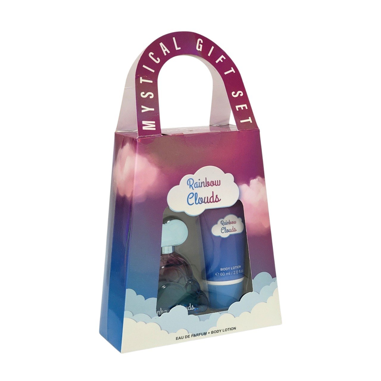 SET MYSTICAL RAINBOW CLOUD ROSE EDP 30ML CREMA CORPORAL 60ML (M) (AROMA SIMILAR A ARIANA GRANDE RAINBOW CLOUD)