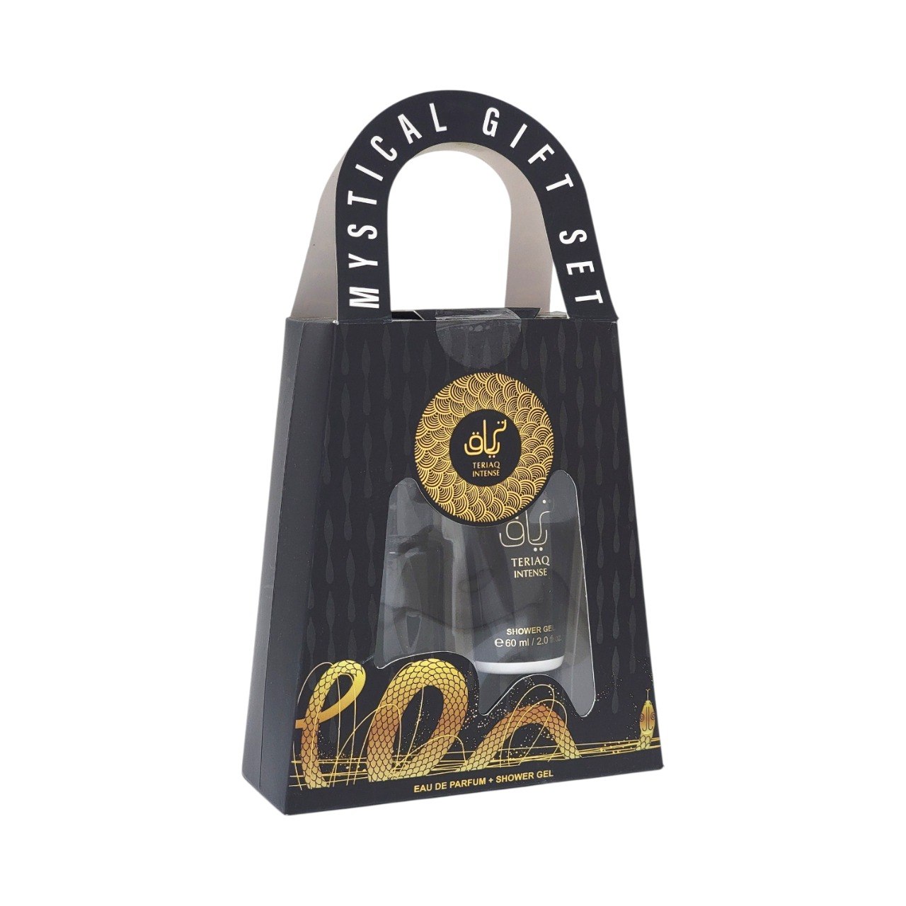 SET MYSTICAL TERIAQ INTENSE EDP 30ML GEL DE DUCHA 60ML (H) (AROMA SIMILAR A LATTAFA TERIAQ INTENSE)
