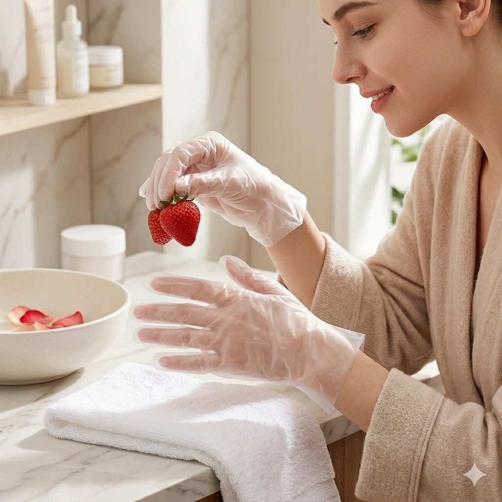 MASCARILLA PARA MANOS HIDRATANTE DE NIACINAMIDA CON ESENCIA DE FRESAS SADOER 40ML