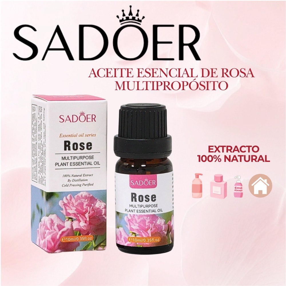 ACEITE ESENCIAL MULTIPROPOSITO DE EXTRACTO NATURAL DE ROSA SADOER 10ML