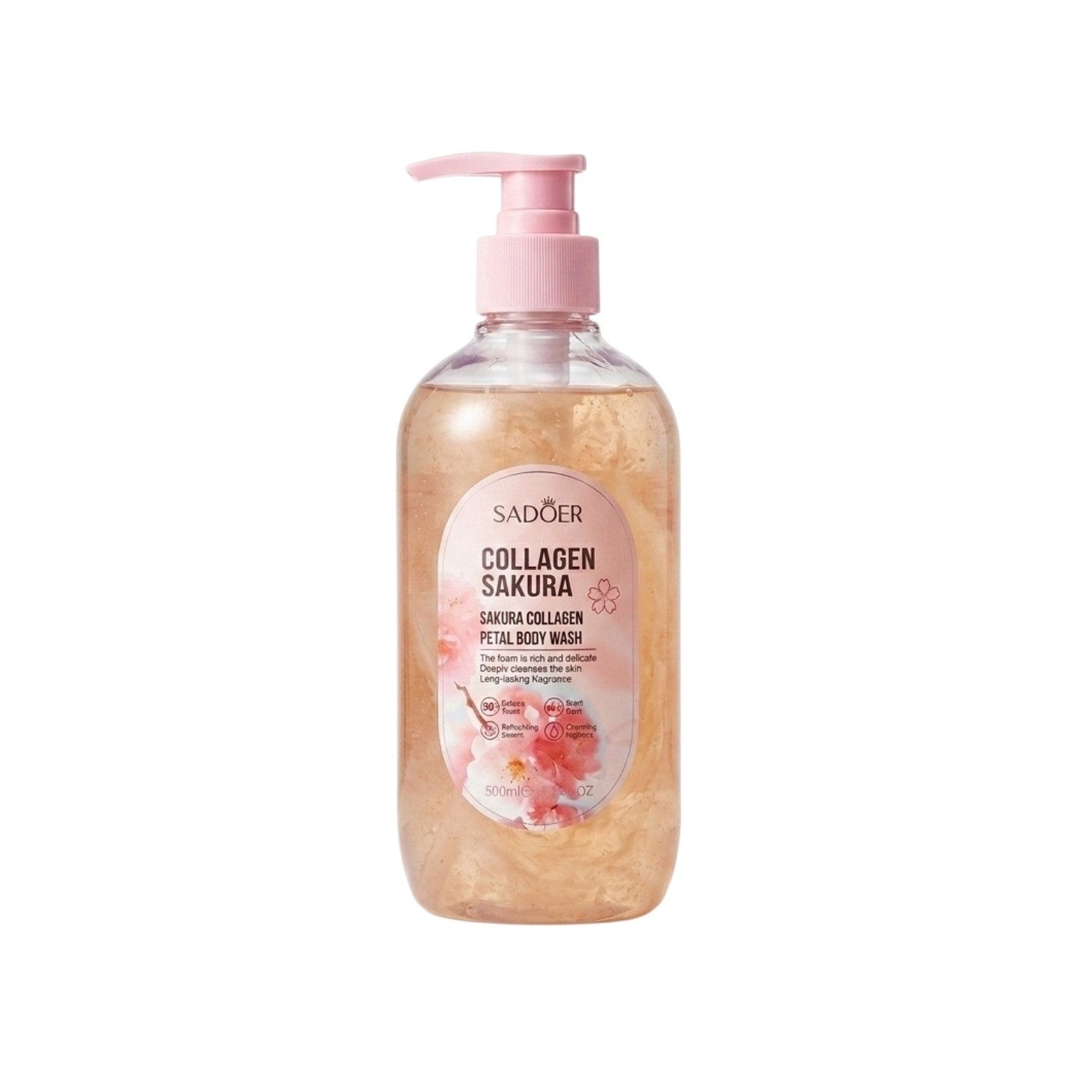 GEL DE DUCHA HIDRATANTE AROMATIC CON ESENCIA DE FLOR DE CEREZO Y COLAGENO SADOER 500ML