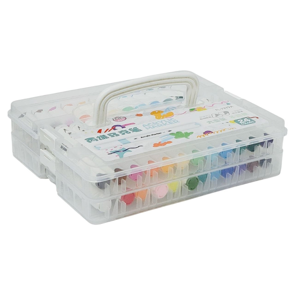 SET DE MARCADORES ACRILICOS DE PINTURA TRIANGULARES DE DOBLE PUNTA 24UND FAILET COLOUR
