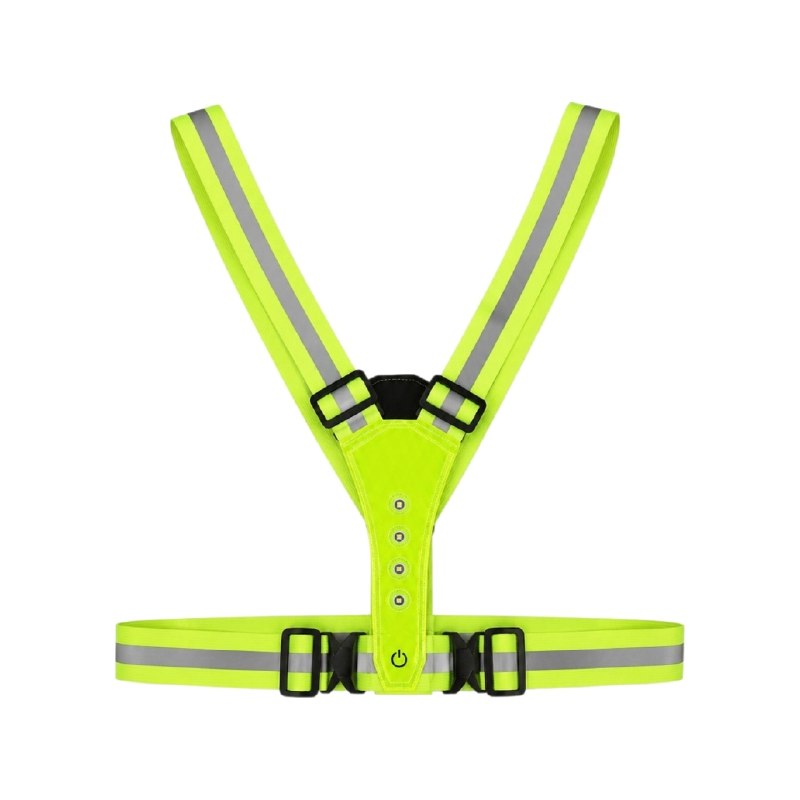 CHALECO REFLECTIVO DE SEGURIDAD CON LUCES LED INTEGRADAS