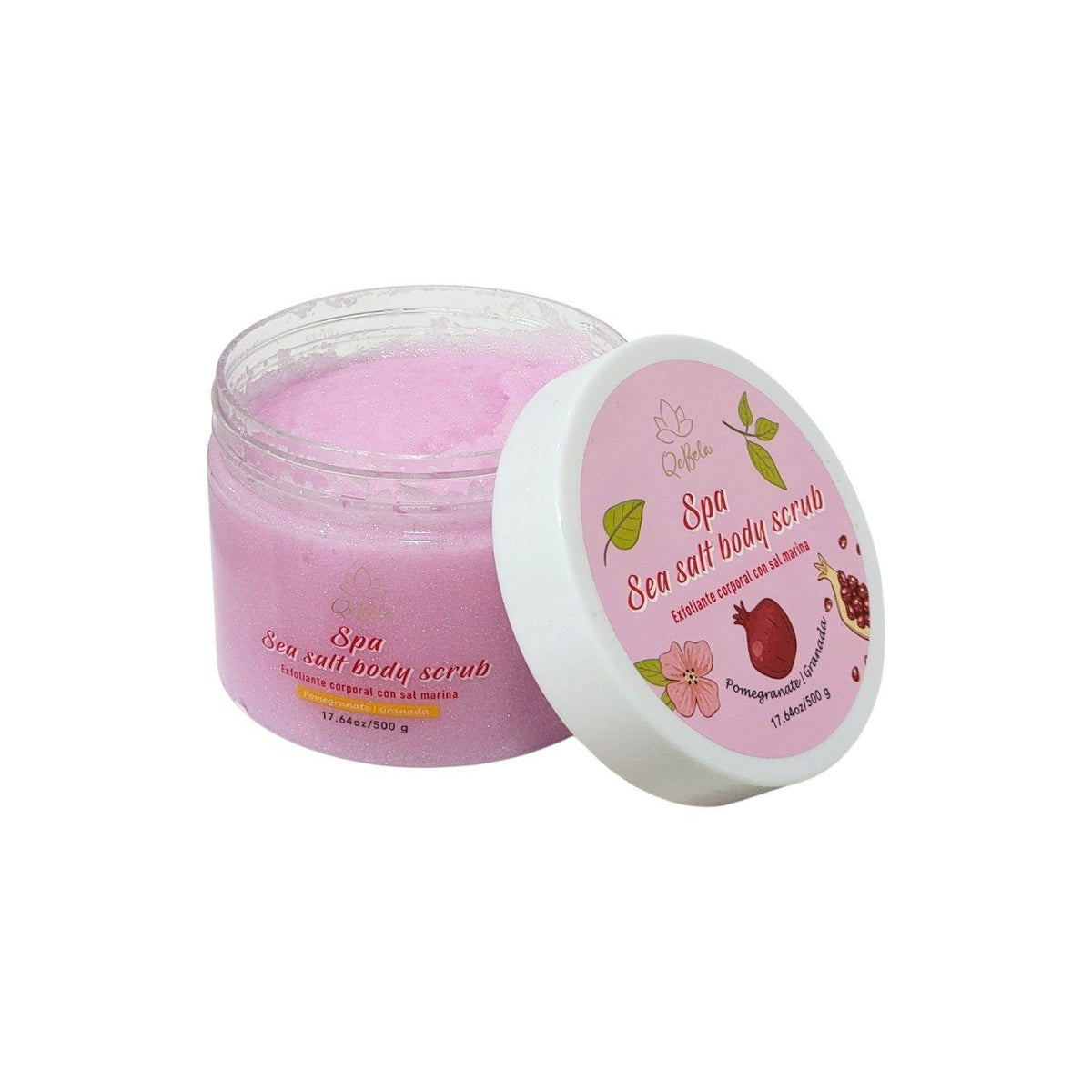 EXFOLIANTE CORPORAL DE SAL MARINA CON ESENCIA DE GRANADA QEBELA 500G