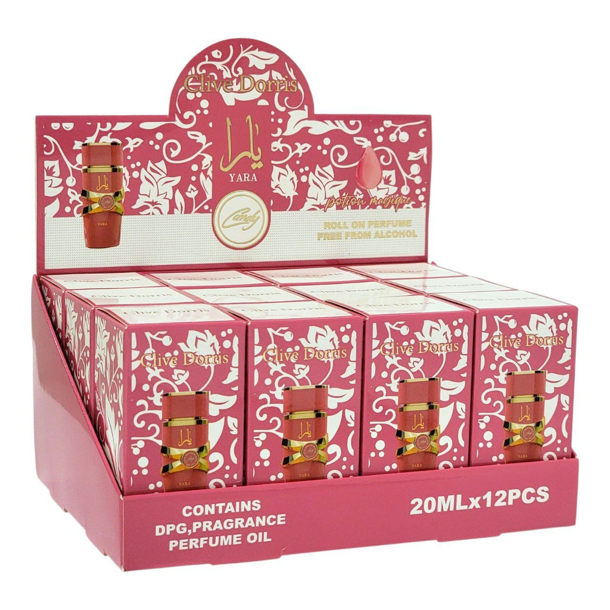 CLIVE DORRIS ROLL MINI PERFUME YARA CANDY 20ML (M) (AROMA SIMILAR LATTAFA YARA CANDY EDP)