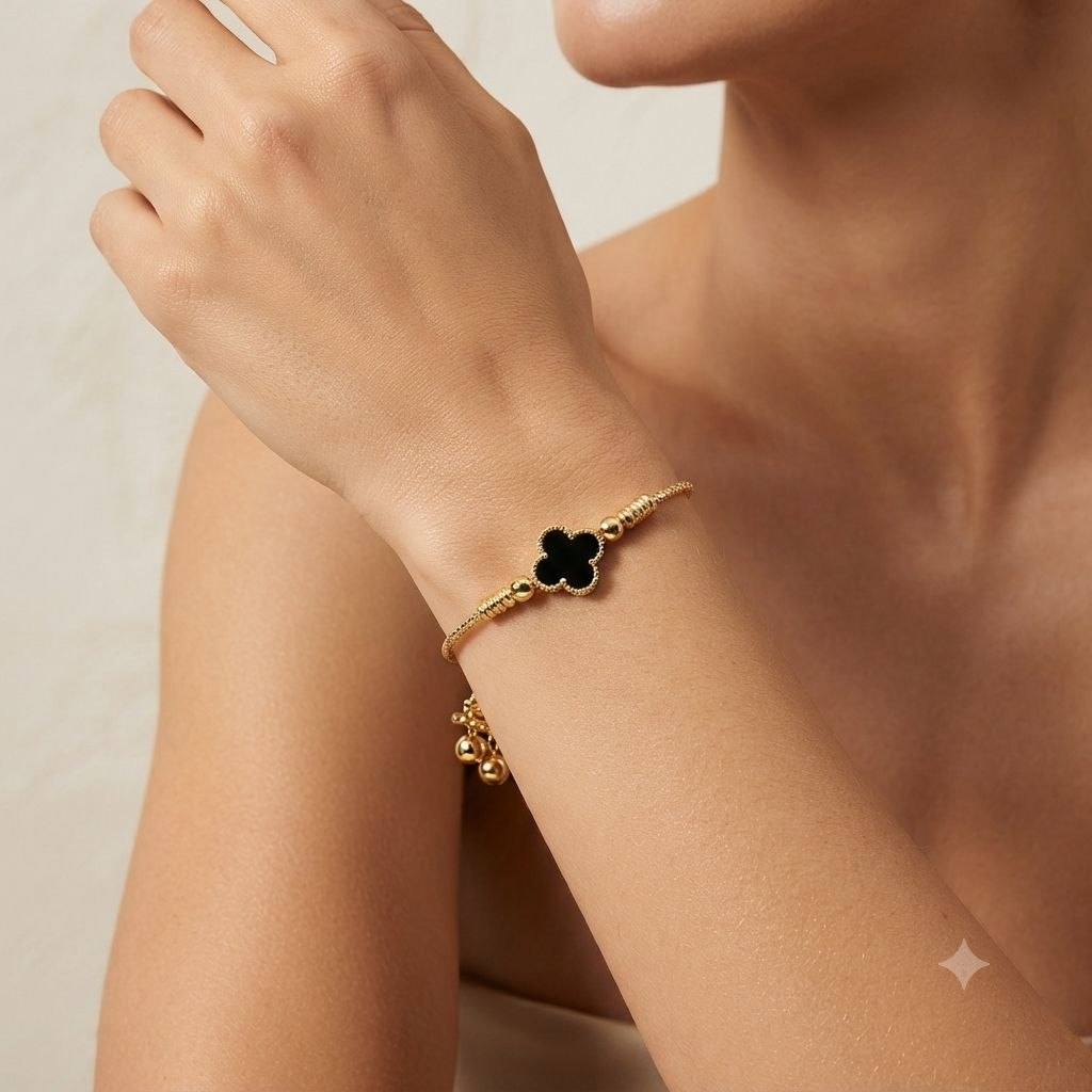 PULSERA DE ENCHAPE PARA DAMA CON DISEÑO FLOR