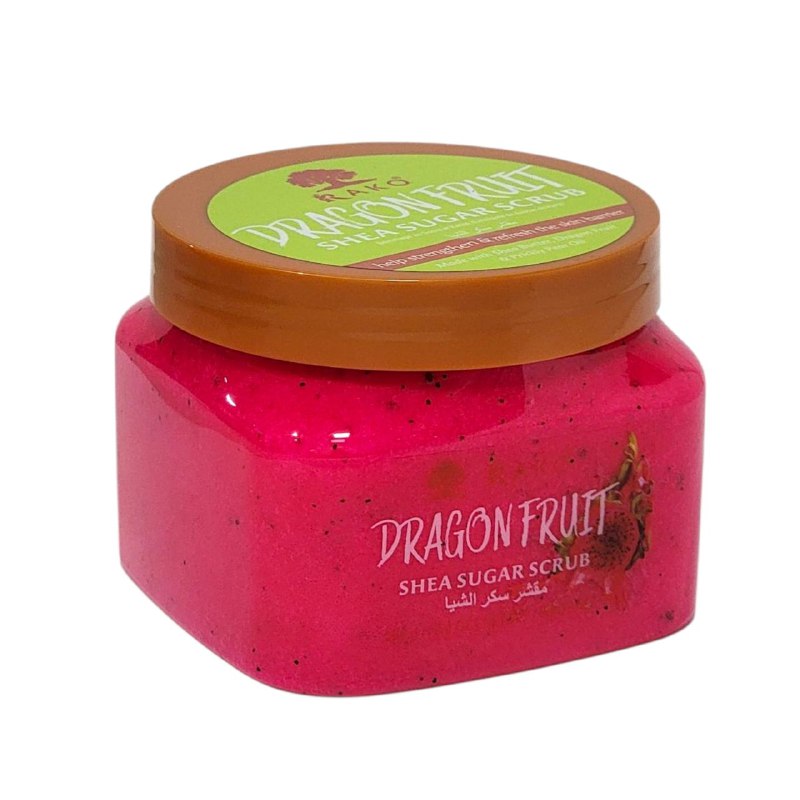 EXFOLIANTE CORPORAL NUTRITIVO CON EXTRACTO DE PITAHAYA Y MANTECA DE KARITE RAKO 550G