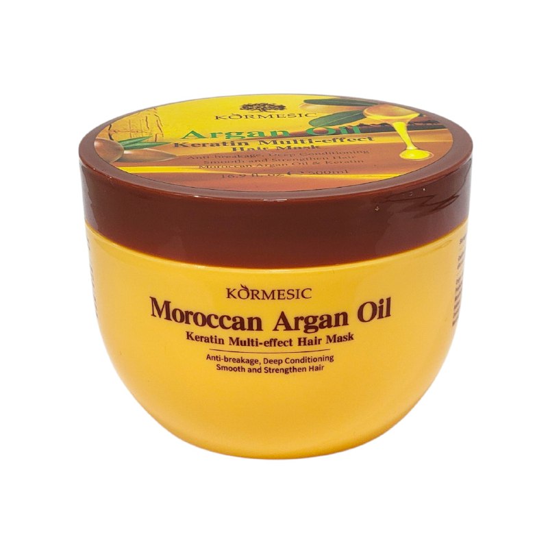 MASCARILLA PARA EL CABELLO CON ACEITE DE ARGAN Y QUERATINA MULTIEFECTO KORMESIC 500ML
