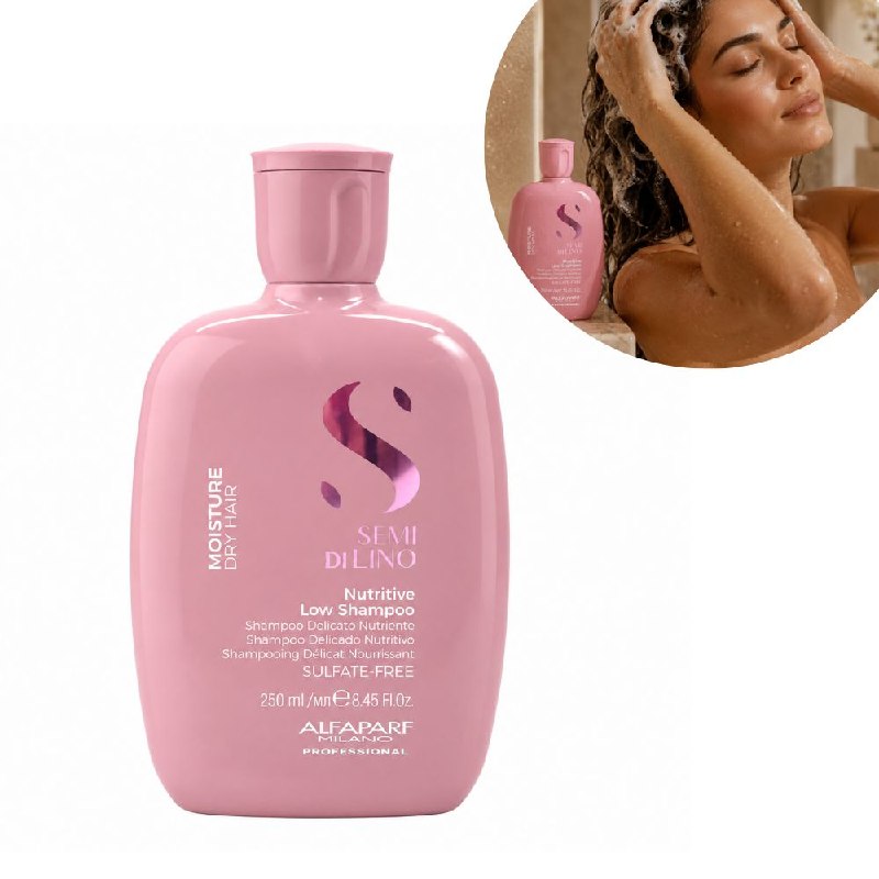 SHAMPOO NUTRITIVO E HIDRATANTE DE LIMPIEZA SUAVE SIN SULFATOS PARA CABELLO SECO ALFAPARF 250ML