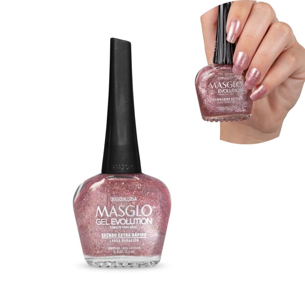 ESMALTE DE UNAS ROSA GEL EVOLUTION QUISQUILLOSA MASGLO 13.5ML