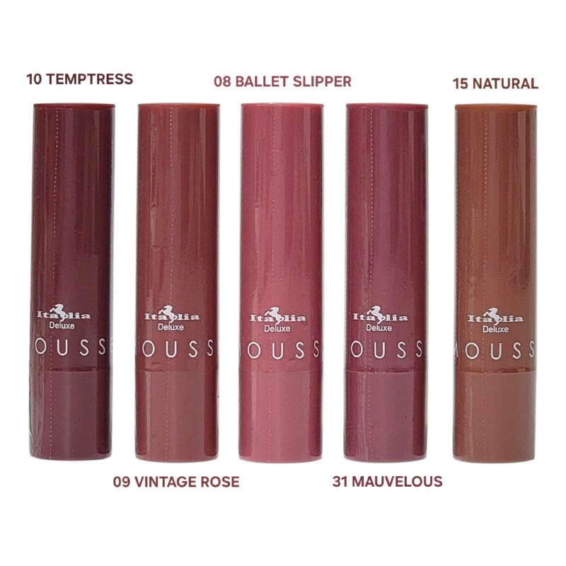 BRILLO LABIAL EN SET DE LAPICES LABIALES MATTE ITALIA DELUX MODEST MAUVES TOP FIVE 3G