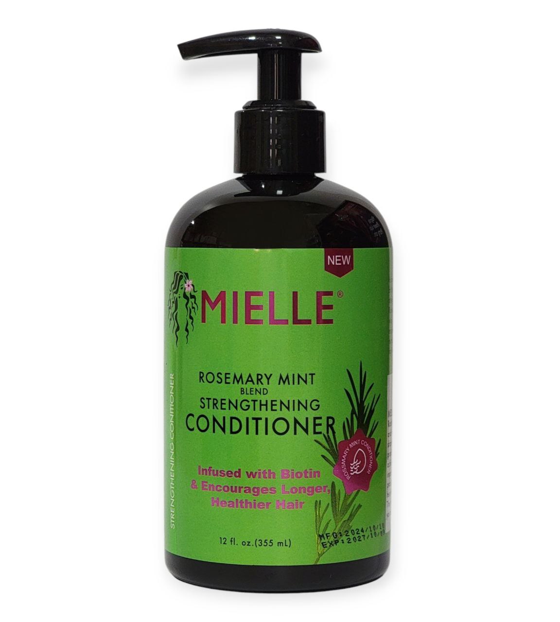 ACONDICIONADOR FORTALECEDOR DE ROMERO Y MENTA, FOMENTA UN CABELLO MAS LARGO Y SALUDABLE MIELLE ROSEMARY MINT 335ML