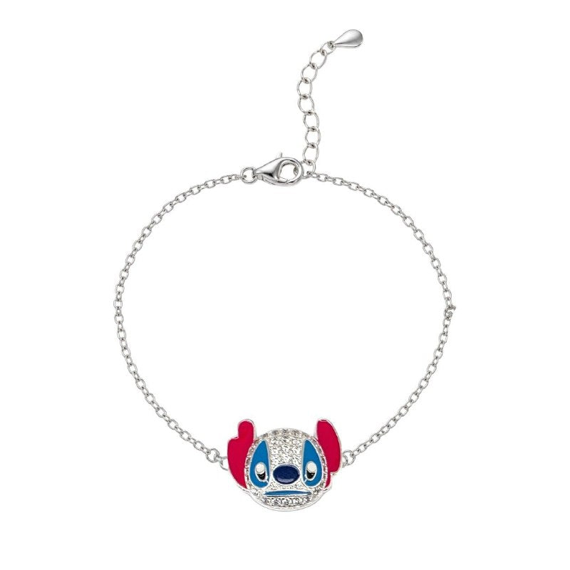 PULSERA DE PLATA 9.25 CON DISEÑO DE STITCH 21CM Y 3.7G