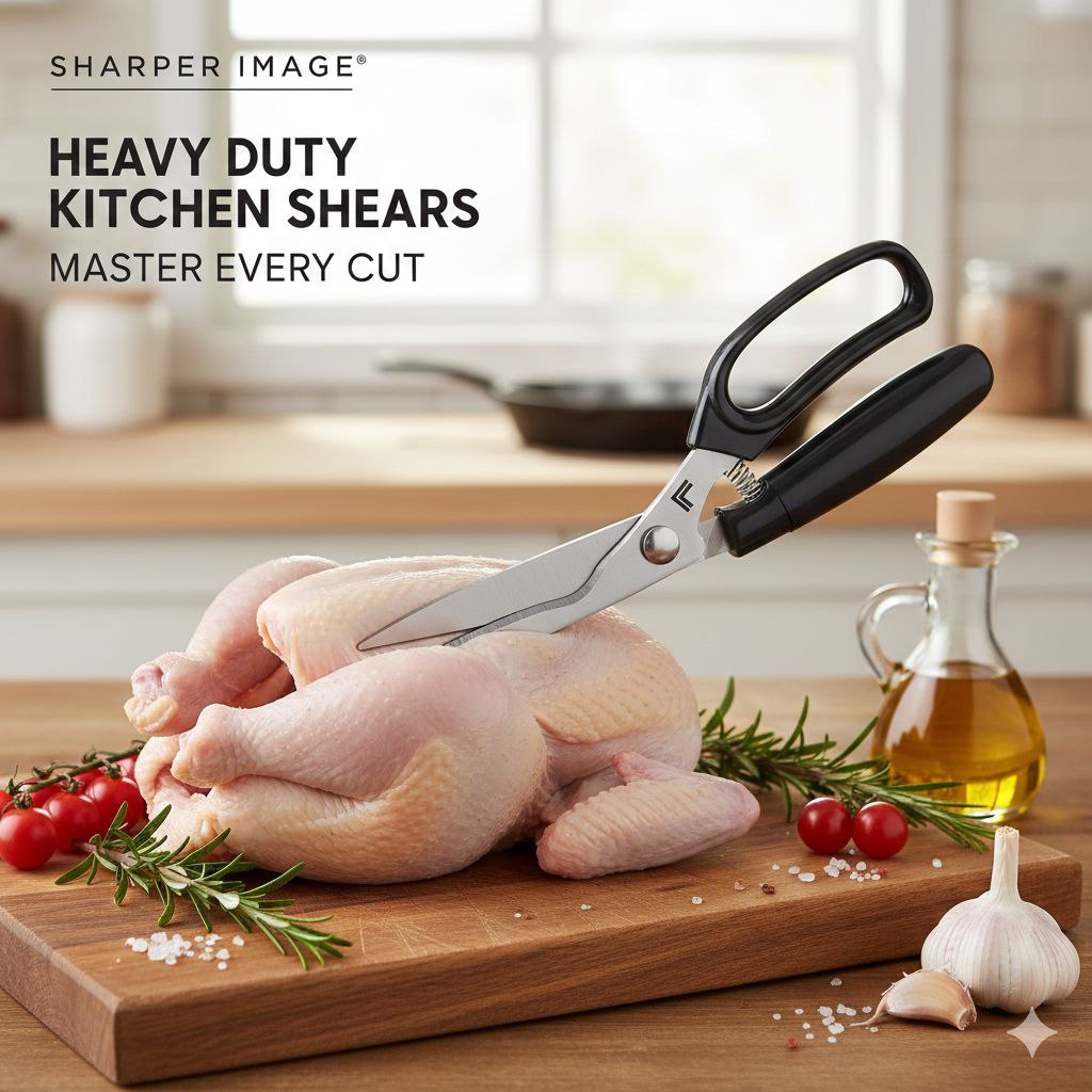 TIJERAS DE COCINA DE USO RUDO PARA TRABAJO PESADO SHARPER IMAGE 24CM