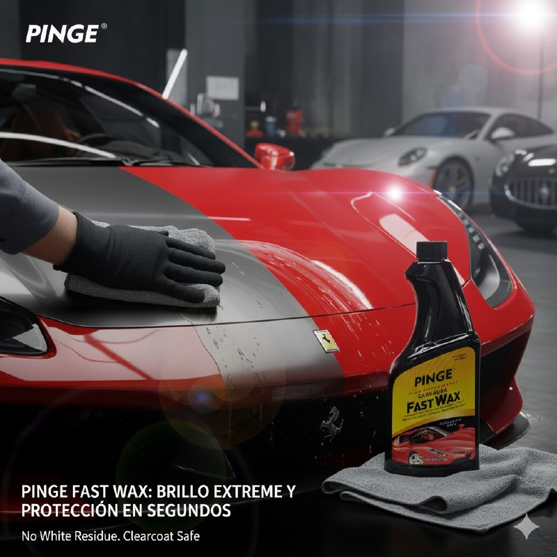 CERA LIQUIDA EN SPRAY PARA AUTO DE ALTO RENDIMIENTO BRILLOSO, SIN DEJAR RESIDUOS PINGE 550ML