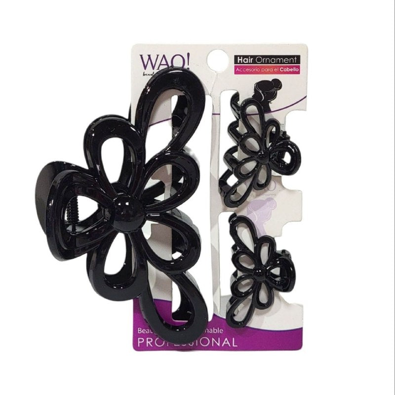 GANCHO PARA EL CABELLO EN SET DE 3PCS WAO BEAUTY 5X3CM
