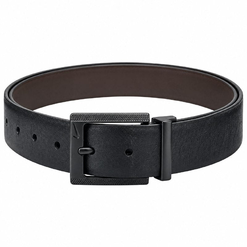 FAJA ORIGINAL NIKE REVERSIBLE PARA CABALLERO COLOR NEGRO Y CAFÉ TALLA M 34-36