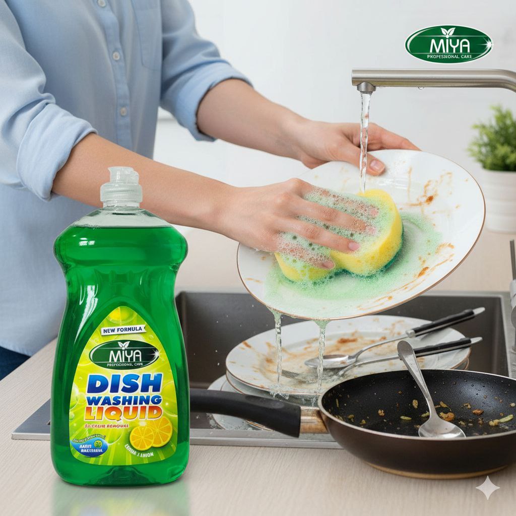 LIMPIADOR EN LÍQUIDO PARA LAVAR PLATOS CON EXTRACTO DE LIMON MIYA 750ML