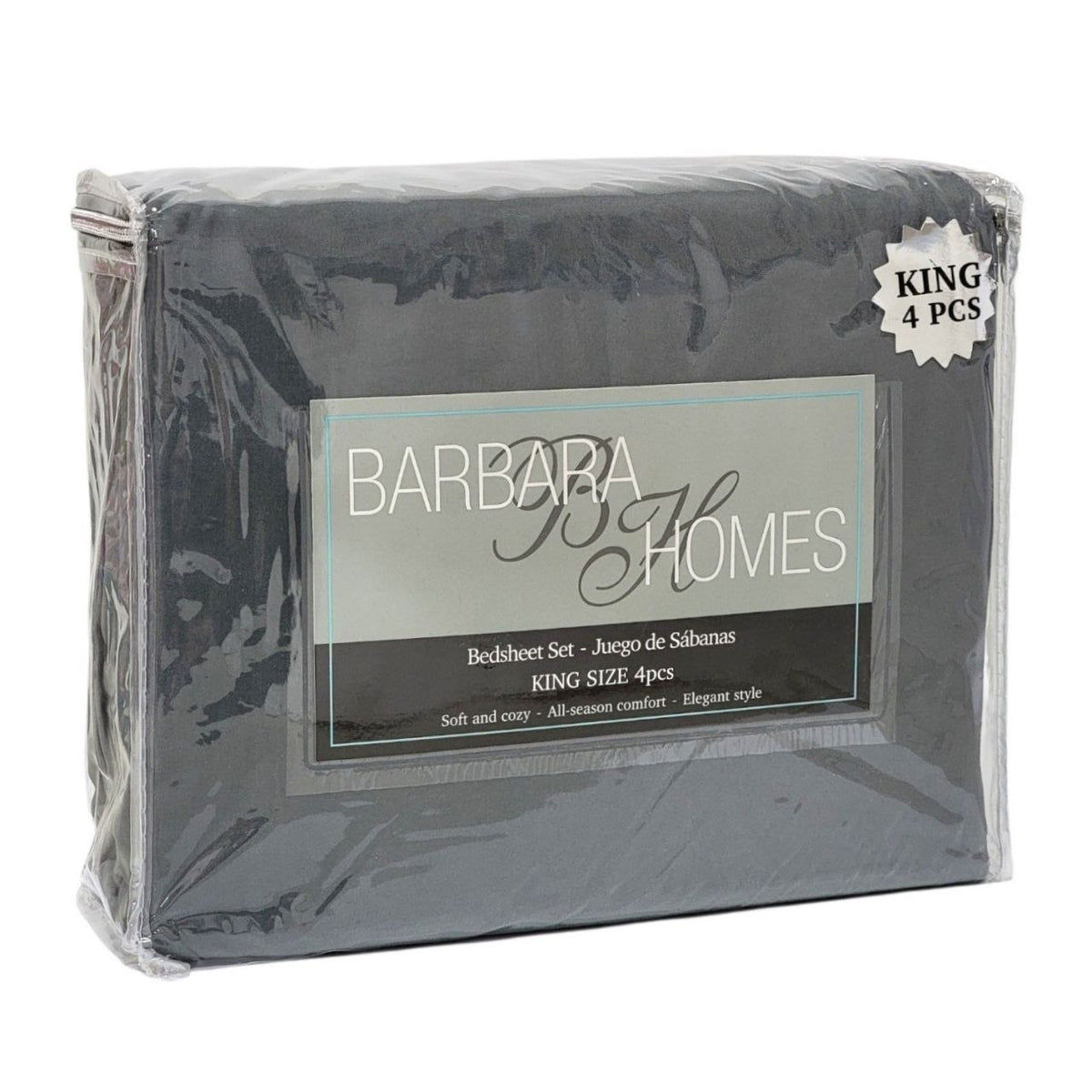 JUEGO DE SABANAS TAMAÑO KING 4PCS BARBARA HOMES