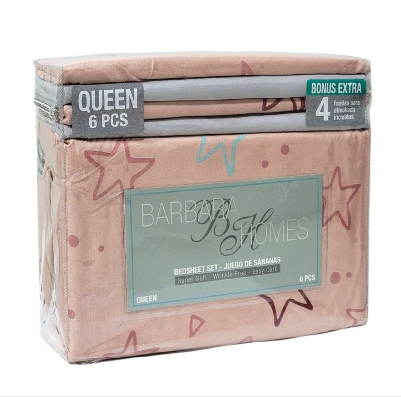 JUEGO DE SABANAS TAMAÑO QUEEN 6PCS BARBARA HOMES