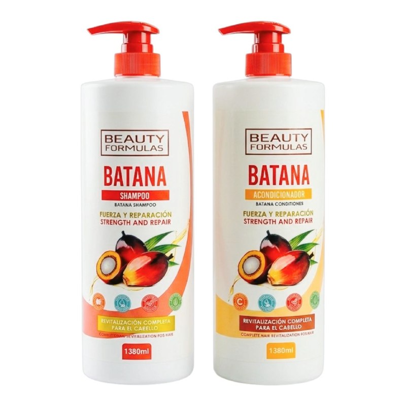 SET DE SHAMPOO Y ACONDICIONADOR CON ACEITE DE BATANA BEAUTY FORMULAS 1380ML X 2PCS