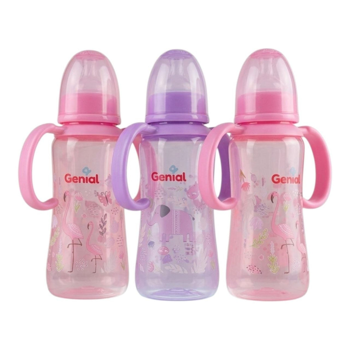 SET DE BIBERONES DE APRENDIZAJE CON ASAS PARA BEBES GENIAL 240ML
