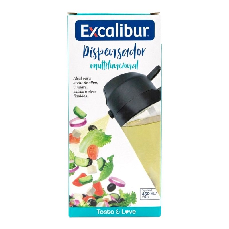 RECIPIENTE DISPENSADOR DE ACEITE MULTIFUNCIONAL EXCALIBUR 450ML