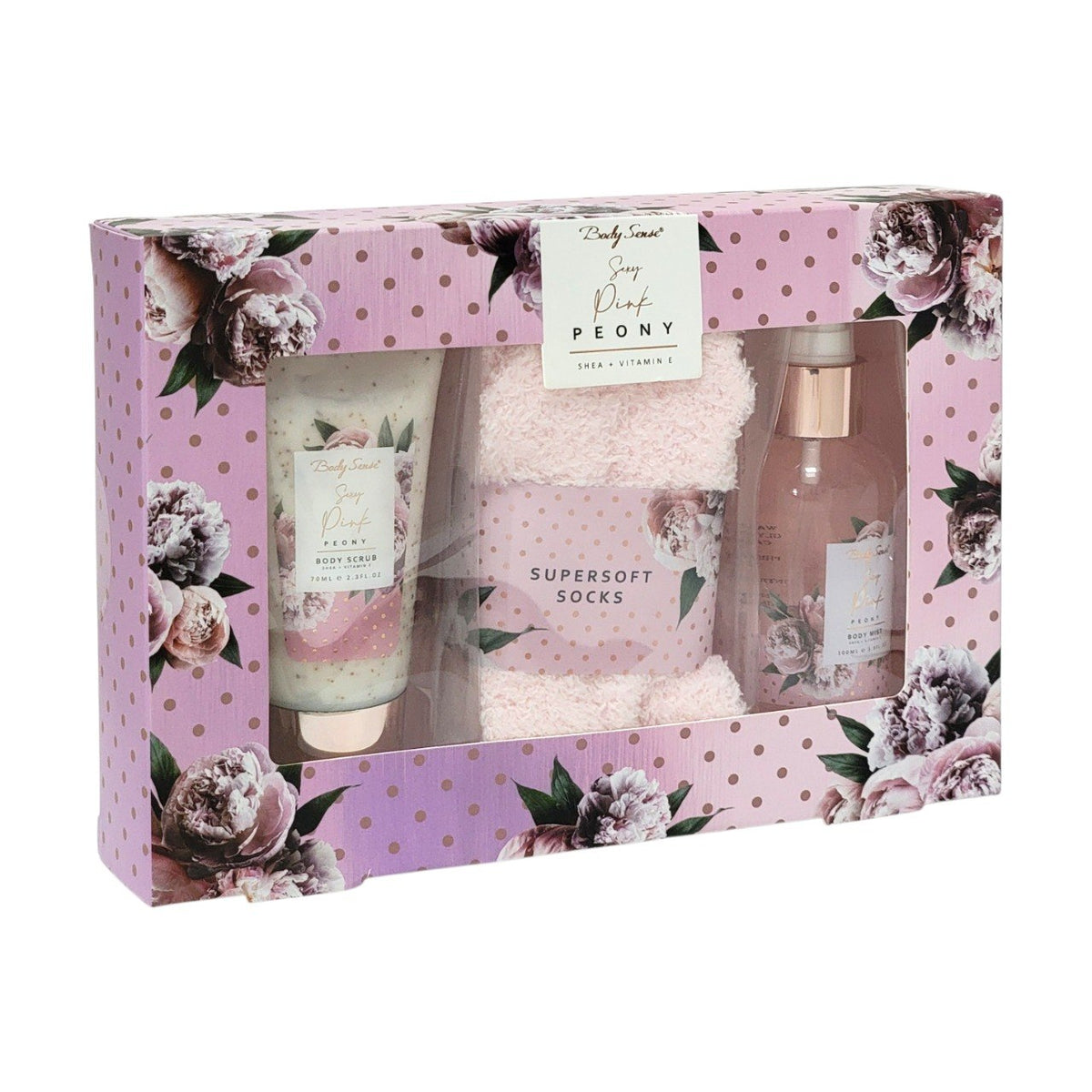 SET DE REGALO DE CUIDADO PERSONAL NUTRITIVO AROMA A PEONIA 3PCS BODY SENSE