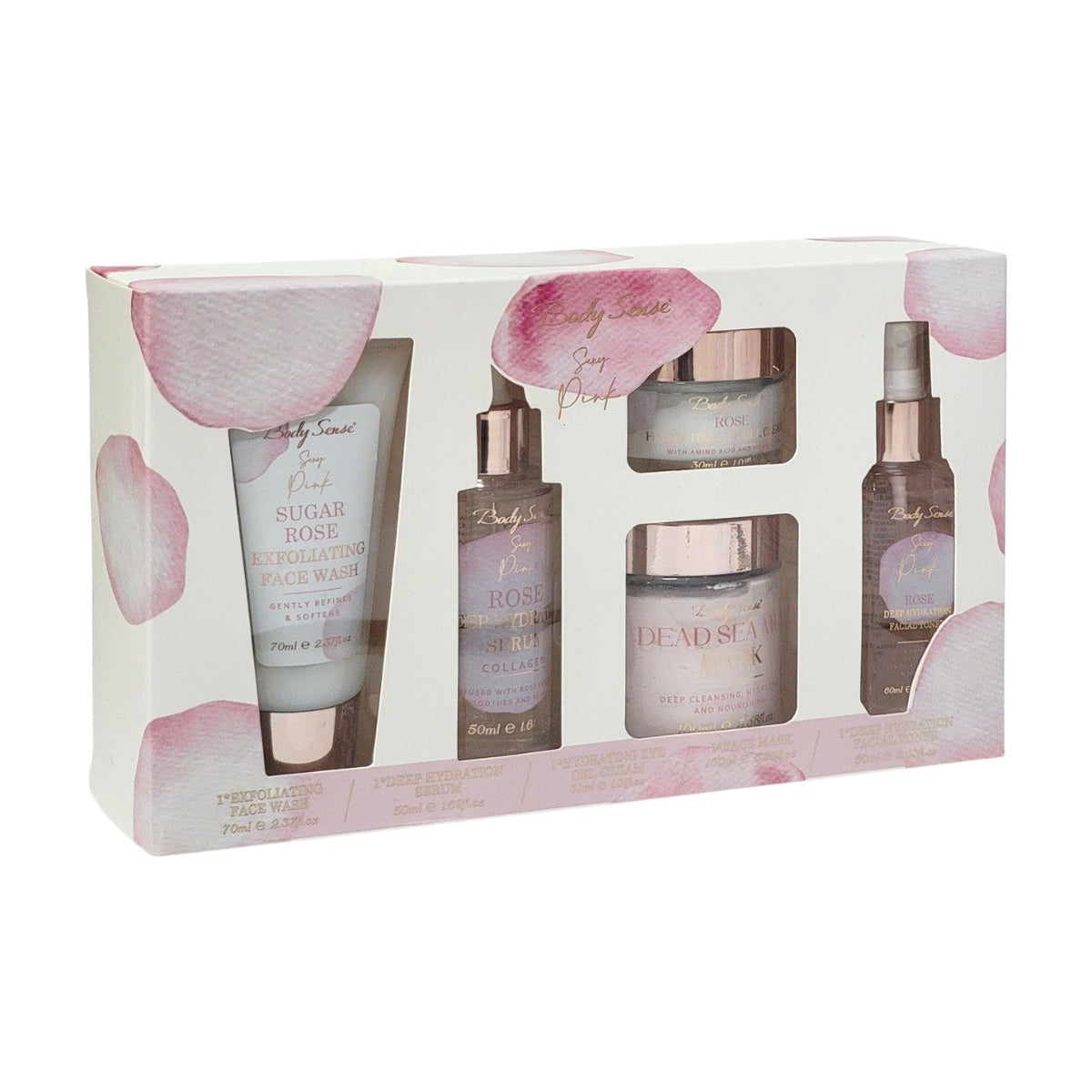 SET DE REGALO DE CUIDADO FACIAL NUTRITIVO DE ROSAS 5PCS BODY SENSE