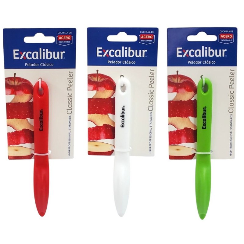 PELADOR MANUAL CLASICO CON CUCHILLA DE ACERO EXCALIBUR 6CM