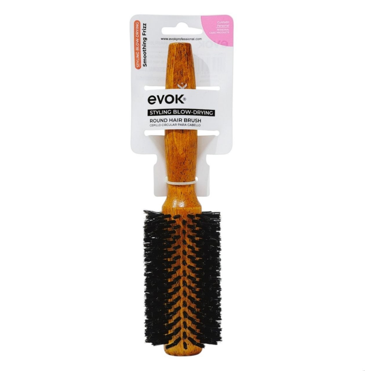 CEPILLO REDONDO DE MADERA PROFESIONAL PARA SECADO ANTIFRIZZ EVOK