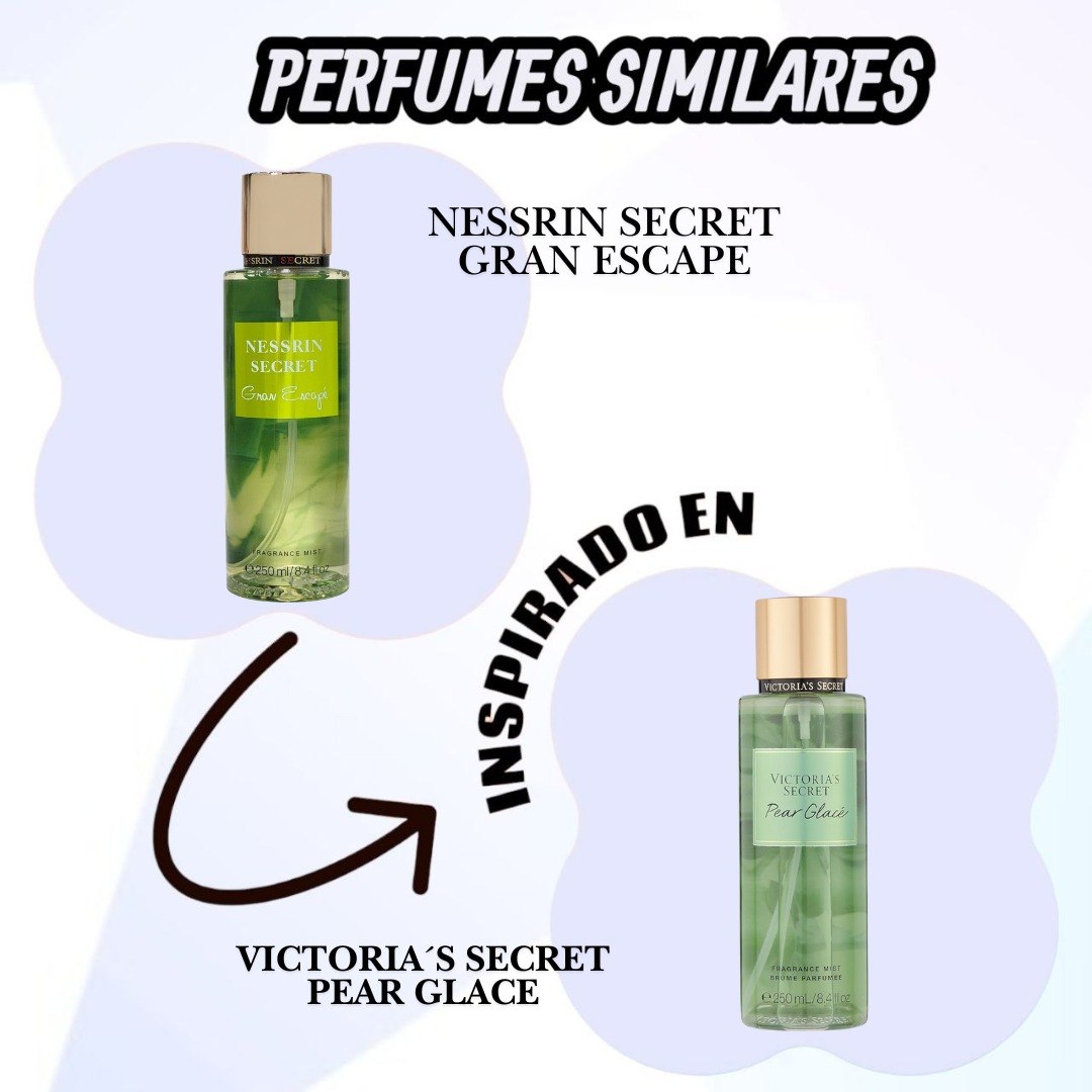SPLASH NESSRIN SECRET GRAN ESCAPE 250ML (M) (AROMA INSPIRADO EN VICTORIA SECRET PEAR GLACE)