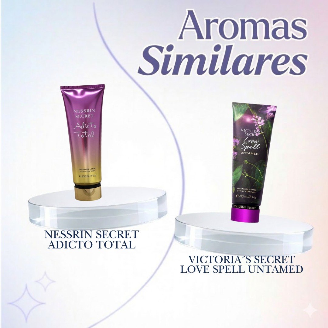 CREMA CORPORAL NESSRIN SECRET ADICTO TOTAL 236ML (M) (AROMA INSPIRADO EN VICTORIAS SECRET LOVE SPELL UNTAMED)