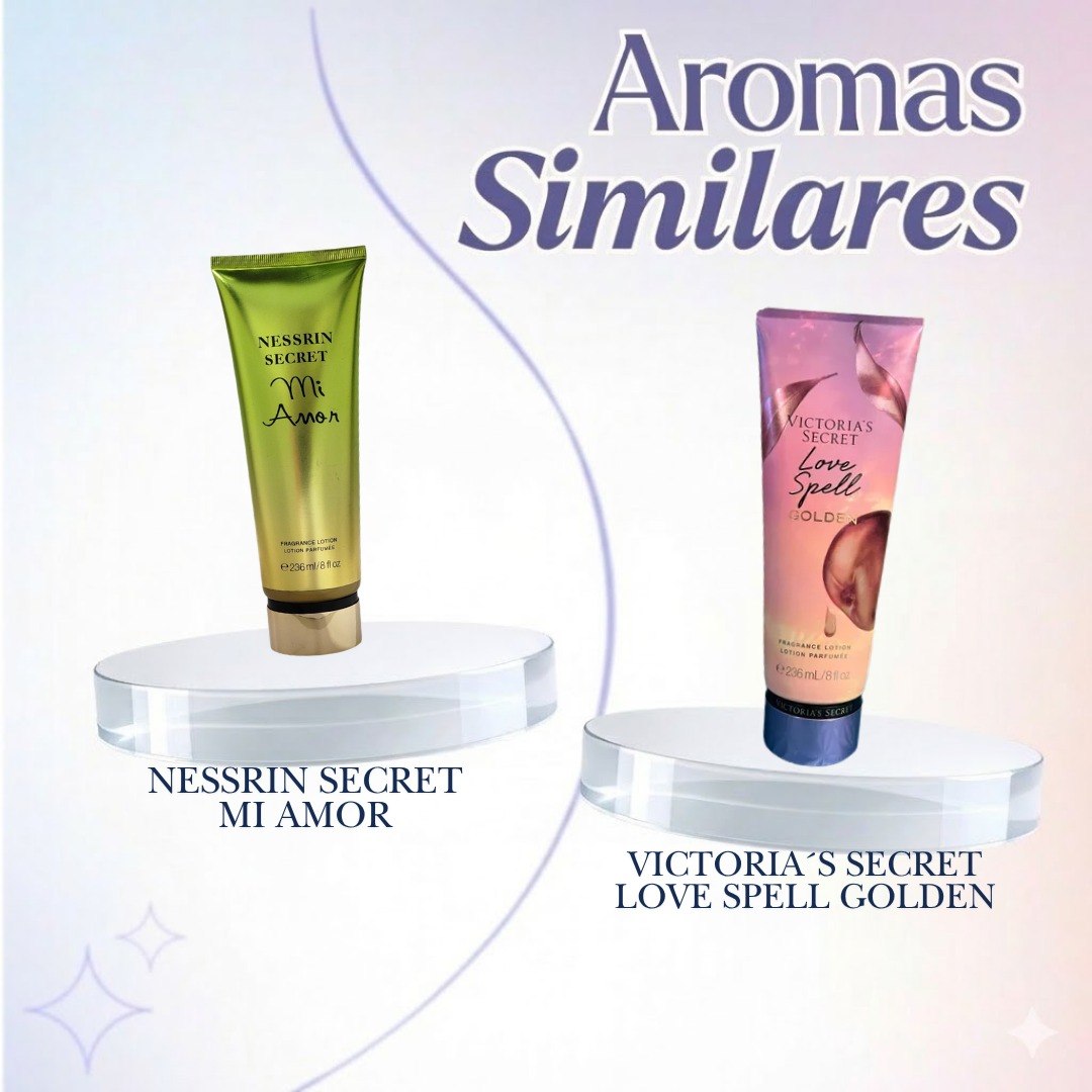 CREMA CORPORAL NESSRIN SECRET MI AMOR 236ML (M) (AROMA INSPIRADO EN VICTORIAS SECRET LOVE SPELL GOLDEN)