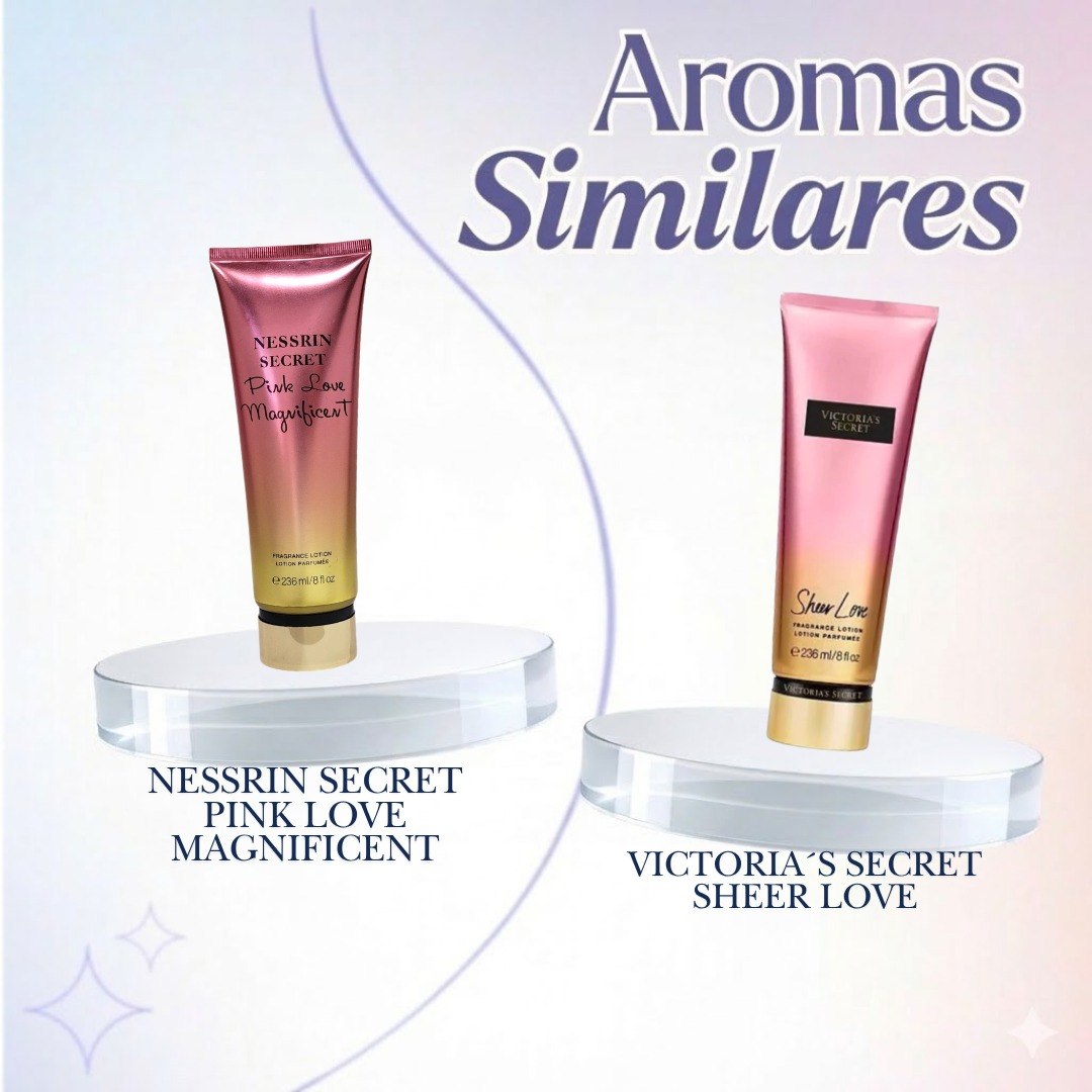 CREMA CORPORAL NESSRIN SECRET PINK LOVE MAGNIFICENT 236ML (M) (AROMA INSPIRADO EN VICTORIAS SECRET SHEER LOVE)
