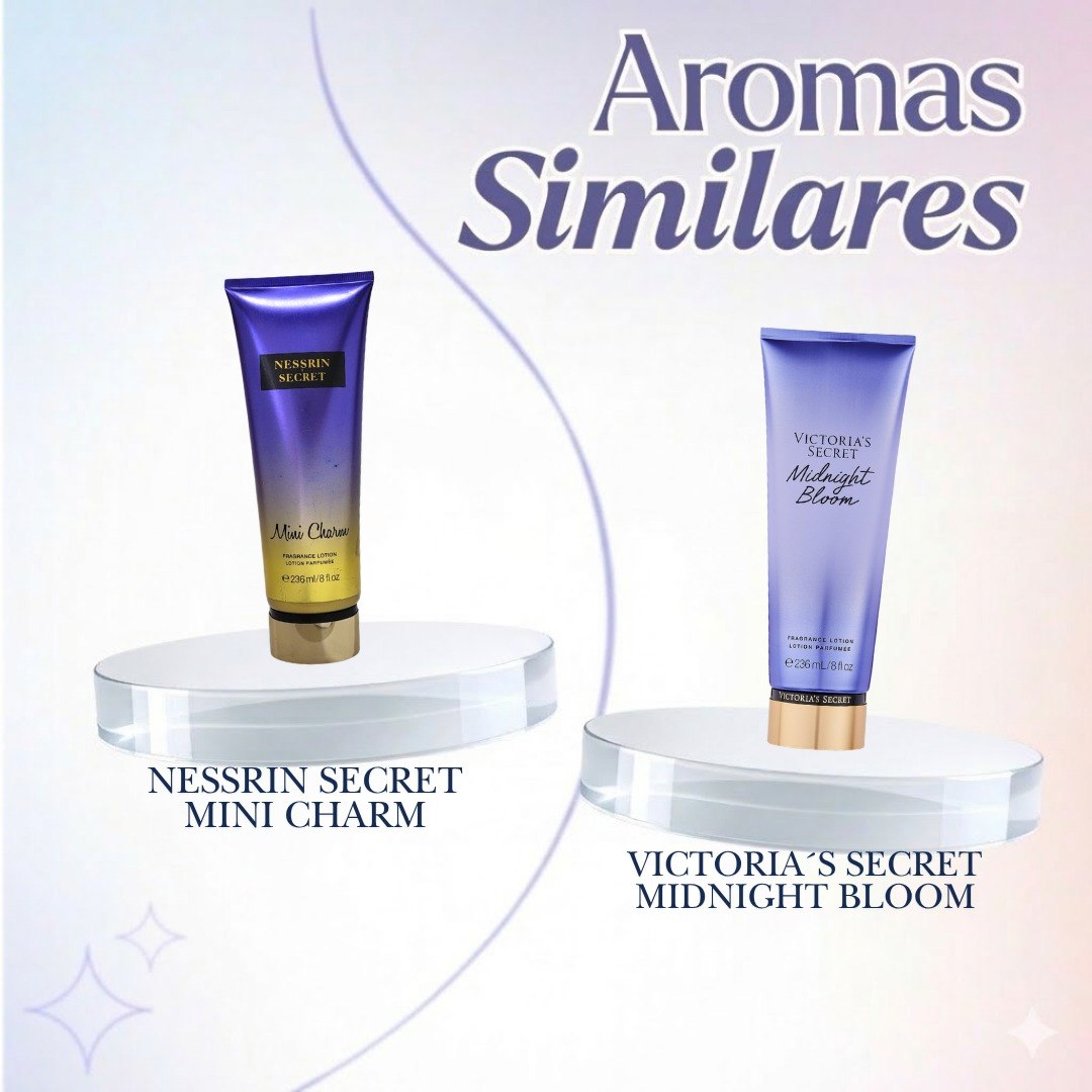 CREMA CORPORAL NESSRIN SECRET MINI CHARM 236ML (M) (AROMA INSPIRADO EN VICTORIAS SECRET MIDNIGHT BLOOM)