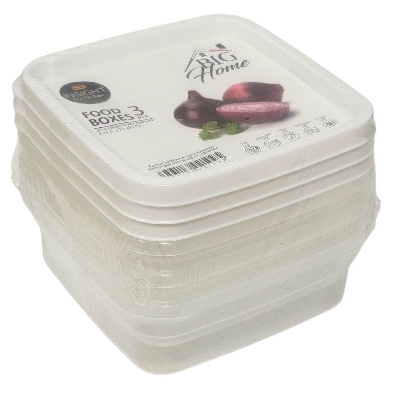 SET DE RECIPIENTE PANAS PARA ALIMENTO 3X23CM X 3PCS 0.7L
