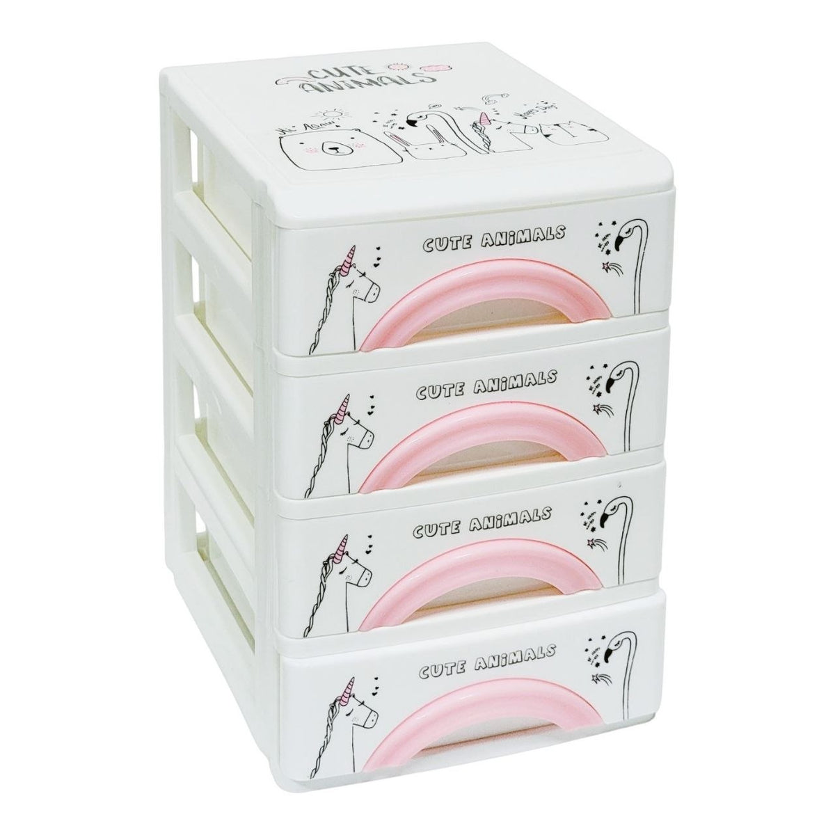 ORGANIZADOR DE ESCRITORIO DE PLSTICO CON 4 CAJONES MULTIUSOS LOTUS 22X17X14CM